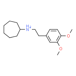 ChemSpider 2D Image | N-[2-(3,4-Dimethoxyphenyl)ethyl]cycloheptanaminium | C17H28NO2