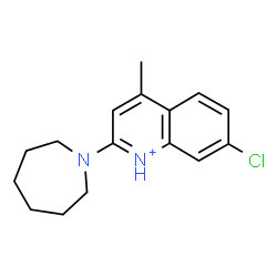 ChemSpider 2D Image | 2-(1-Azepanyl)-7-chloro-4-methylquinolinium | C16H20ClN2
