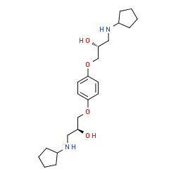 ChemSpider 2D Image | (2S,2'R)-3,3'-[1,4-Phenylenebis(oxy)]bis[1-(cyclopentylamino)-2-propanol] | C22H36N2O4