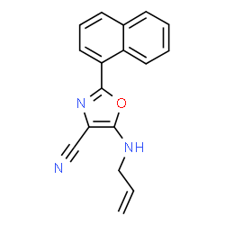 ChemSpider 2D Image | 5-(Allylamino)-2-(1-naphthyl)-1,3-oxazole-4-carbonitrile | C17H13N3O