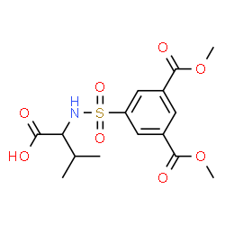 ChemSpider 2D Image | N-{[3,5-Bis(methoxycarbonyl)phenyl]sulfonyl}valine | C15H19NO8S