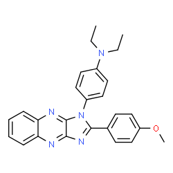 ChemSpider 2D Image | N,N-Diethyl-4-[2-(4-methoxyphenyl)-1H-imidazo[4,5-b]quinoxalin-1-yl]aniline | C26H25N5O