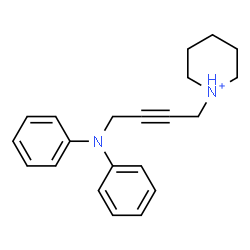 ChemSpider 2D Image | 1-[4-(Diphenylamino)-2-butyn-1-yl]piperidinium | C21H25N2