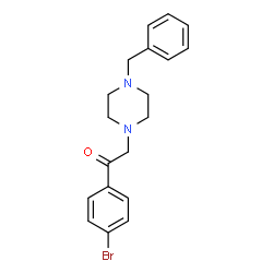 ChemSpider 2D Image | 2-(4-Benzyl-1-piperazinyl)-1-(4-bromophenyl)ethanone | C19H21BrN2O