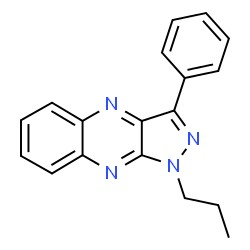 ChemSpider 2D Image | 3-Phenyl-1-propyl-1H-pyrazolo[3,4-b]quinoxaline | C18H16N4