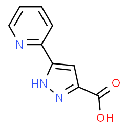 ChemSpider 2D Image | 3-Pyridin-2-yl-1H-pyrazole-5-carboxylic acid | C9H7N3O2