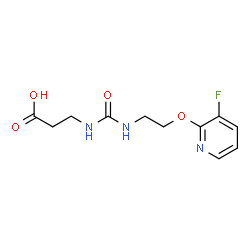 ChemSpider 2D Image | N-({2-[(3-Fluoro-2-pyridinyl)oxy]ethyl}carbamoyl)-beta-alanine | C11H14FN3O4