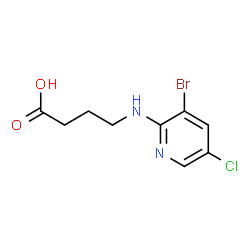 ChemSpider 2D Image | 4-[(3-Bromo-5-chloro-2-pyridinyl)amino]butanoic acid | C9H10BrClN2O2