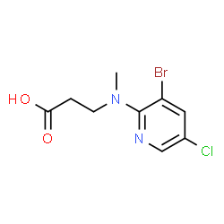 ChemSpider 2D Image | N-(3-Bromo-5-chloro-2-pyridinyl)-N-methyl-beta-alanine | C9H10BrClN2O2