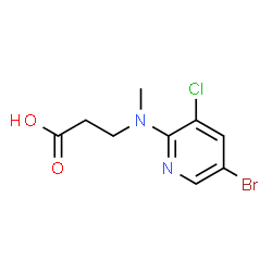 ChemSpider 2D Image | N-(5-Bromo-3-chloro-2-pyridinyl)-N-methyl-beta-alanine | C9H10BrClN2O2