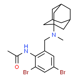 ChemSpider 2D Image | a-(1-Adamantylmethylamino)-4',6'-dibromo-o-acetotoluidide | C20H26Br2N2O
