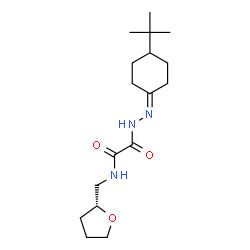 ChemSpider 2D Image | 2-{2-[4-(2-Methyl-2-propanyl)cyclohexylidene]hydrazino}-2-oxo-N-[(2R)-tetrahydro-2-furanylmethyl]acetamide | C17H29N3O3