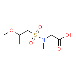 ChemSpider 2D Image | N-[(2-Methoxypropyl)sulfonyl]-N-methylglycine | C7H15NO5S