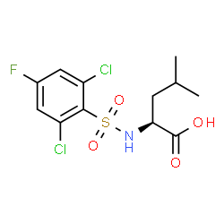 ChemSpider 2D Image | N-[(2,6-Dichloro-4-fluorophenyl)sulfonyl]-L-leucine | C12H14Cl2FNO4S