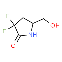 ChemSpider 2D Image | 3,3-Difluoro-5-(hydroxymethyl)-2-pyrrolidinone | C5H7F2NO2
