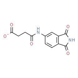 ChemSpider 2D Image | 4-[(1,3-Dioxo-2,3-dihydro-1H-isoindol-5-yl)amino]-4-oxobutanoate | C12H9N2O5