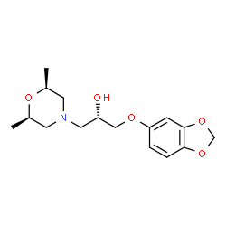 ChemSpider 2D Image | (2S)-1-(1,3-Benzodioxol-5-yloxy)-3-[(2R,6S)-2,6-dimethyl-4-morpholinyl]-2-propanol | C16H23NO5