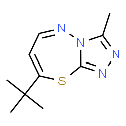 ChemSpider 2D Image | 8-tert-Butyl-3-methyl-[1,2,4]triazolo[3,4-b][1,3,4]thiadiazepine | C10H14N4S