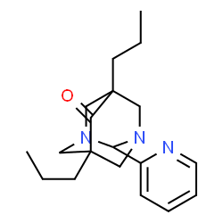 ChemSpider 2D Image | 5,7-Dipropyl-2-(2-pyridinyl)-1,3-diazatricyclo[3.3.1.13,7]decan-6-one | C19H27N3O