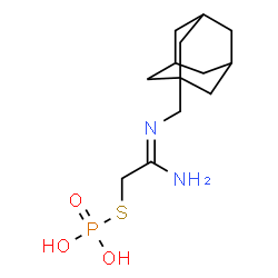 ChemSpider 2D Image | S-{(2Z)-2-[(Adamantan-1-ylmethyl)imino]-2-aminoethyl} dihydrogen phosphorothioate | C13H23N2O3PS
