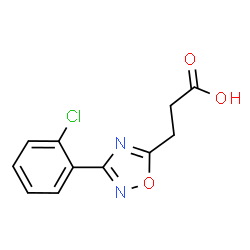 ChemSpider 2D Image | 3-[3-(2-Chlorophenyl)-1,2,4-oxadiazol-5-yl]propanoic acid | C11H9ClN2O3