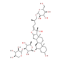 ChemSpider 2D Image | (3beta,5alpha,6alpha,22E,25R)-26-(beta-D-Glucopyranosyloxy)-3,20-dihydroxyfurost-22-en-6-yl 6-deoxy-3-O-beta-D-xylopyranosyl-beta-D-glucopyranoside | C44H72O18