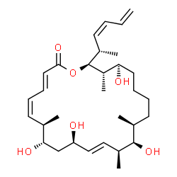 ChemSpider 2D Image | (3E,5Z,7R,8S,10R,11E,13S,14R,15S,20R,21S,22S)-22-[(2S,3Z)-3,5-Hexadien-2-yl]-8,10,14,20-tetrahydroxy-7,13,15,21-tetramethyloxacyclodocosa-3,5,11-trien-2-one | C31H50O6