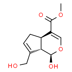 ChemSpider 2D Image | Methyl (1R,4aR,7aS)-1-hydroxy-7-(hydroxymethyl)-1,4a,5,7a-tetrahydrocyclopenta[c]pyran-4-carboxylate | C11H14O5