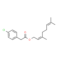 ChemSpider 2D Image | (2Z)-3,7-Dimethyl-2,6-octadien-1-yl (4-chlorophenyl)acetate | C18H23ClO2