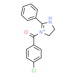 ChemSpider 2D Image | 3-(4-Chlorobenzoyl)-2-phenyl-4,5-dihydro-1H-imidazol-3-ium | C16H14ClN2O