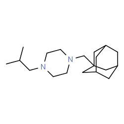 ChemSpider 2D Image | 1-(Adamantan-1-ylmethyl)-4-isobutylpiperazine | C19H34N2