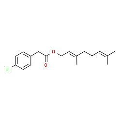 ChemSpider 2D Image | (2E)-3,7-Dimethyl-2,6-octadien-1-yl (4-chlorophenyl)acetate | C18H23ClO2