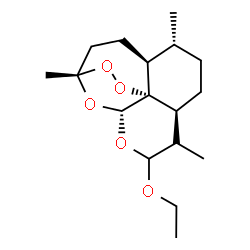 ChemSpider 2D Image | (1S,4S,5R,8S,12R,13R)-10-Ethoxy-1,5,9-trimethyl-11,14,15,16-tetraoxatetracyclo[10.3.1.0~4,13~.0~8,13~]hexadecane | C17H28O5
