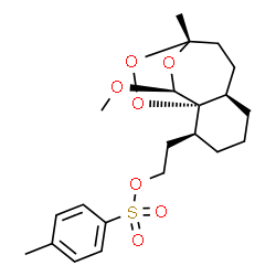 ChemSpider 2D Image | 2-[(1R,2S,6R,9R,12S)-12-Methoxy-9-methyl-10,11,13-trioxatricyclo[7.2.2.0~1,6~]tridec-2-yl]ethyl 4-methylbenzenesulfonate | C21H30O7S