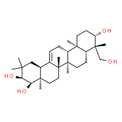 ChemSpider 2D Image | (3beta,21alpha,22alpha)-Olean-12-ene-3,21,22,24-tetrol | C30H50O4