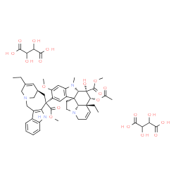 ChemSpider 2D Image | Methyl (3beta,4beta,5alpha,12beta,19alpha)-4-acetoxy-15-[(12S,14R)-16-ethyl-12-(methoxycarbonyl)-1,10-diazatetracyclo[12.3.1.0~3,11~.0~4,9~]octadeca-3(11),4,6,8,15-pentaen-12-yl]-3-hydroxy-16-methoxy-
1-methyl-6,7-didehydroaspidospermidine-3-carboxylate 2,3-dihydroxysuccinate (1:2) | C53H66N4O20