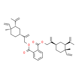 ChemSpider 2D Image | Bis{2-[(1R,3S,4S)-3-isopropenyl-4-methyl-4-vinylcyclohexyl]-2-propen-1-yl} phthalate | C38H50O4