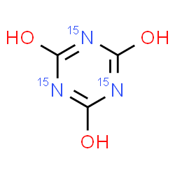 ChemSpider 2D Image | (~15~N_3_)-1,3,5-Triazine-2,4,6-triol | C3H315N3O3