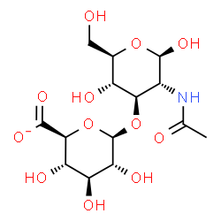 ChemSpider 2D Image | 2-Acetamido-2-deoxy-3-O-beta-D-glucopyranuronosyl-beta-D-glucopyranose | C14H22NO12