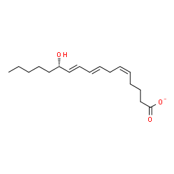 ChemSpider 2D Image | (5Z,8E,10E,12S)-12-Hydroxy-5,8,10-heptadecatrienoate | C17H27O3