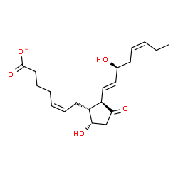 ChemSpider 2D Image | (5Z,9alpha,13E,15S,17Z)-9,15-Dihydroxy-11-oxoprosta-5,13,17-trien-1-oate | C20H29O5