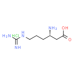 ChemSpider 2D Image | (3S)-3-Amino-6-carbamimidamidohexanoic acid hydrochloride (1:1) | C7H17ClN4O2