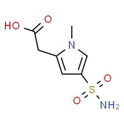 ChemSpider 2D Image | (1-Methyl-4-sulfamoyl-1H-pyrrol-2-yl)acetic acid | C7H10N2O4S