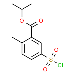 ChemSpider 2D Image | Isopropyl 5-(chlorosulfonyl)-2-methylbenzoate | C11H13ClO4S