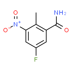 ChemSpider 2D Image | 5-Fluoro-2-methyl-3-nitrobenzamide | C8H7FN2O3