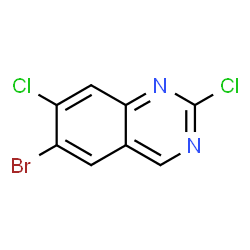 ChemSpider 2D Image | 6-Bromo-2,7-dichloroquinazoline | C8H3BrCl2N2