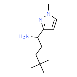 ChemSpider 2D Image | 4,4-Dimethyl-1-(1-methyl-1H-pyrazol-3-yl)-1-pentanamine | C11H21N3