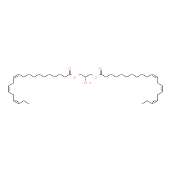 ChemSpider 2D Image | 2-Hydroxy-1,3-propanediyl (11Z,14Z,17Z,11'Z,14'Z,17'Z)bis(-11,14,17-icosatrienoate) | C43H72O5