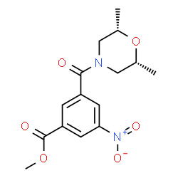 ChemSpider 2D Image | Methyl 3-{[(2R,6S)-2,6-dimethyl-4-morpholinyl]carbonyl}-5-nitrobenzoate | C15H18N2O6