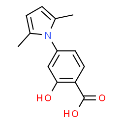 ChemSpider 2D Image | 4-(2,5-dimethylpyrrol-1-yl)-2-hydroxybenzoic acid | C13H13NO3